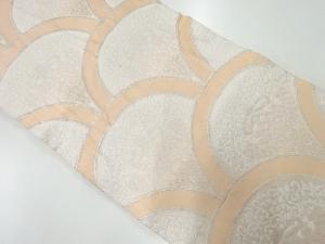 アンティーク　花青海波模様織り出し袋帯(材料)